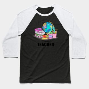 Blessed Teacher Groovy Retro Funny Teacher, History, Art Baseball T-Shirt